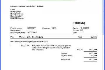 Rechnungserstellung
