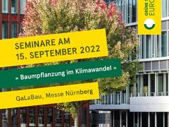 Einladung zum Seminar „Baumpflanzung im Klimawandel” auf der GaLaBau-Messe am 15. September 2022