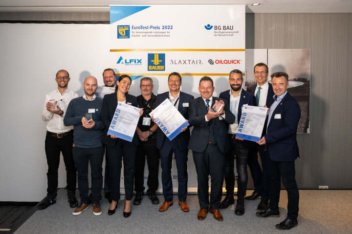 Vier Unternehmen für innovative Arbeitsschutzideen mit dem EuroTest-Preis 2022 ausgezeichnet